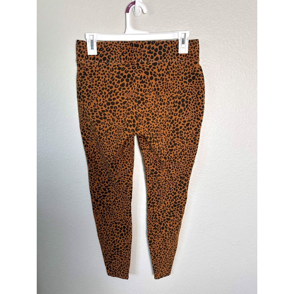 Lands End Womens Small Cheetah Print Leggings Brown Black Spotted Leopard Pants - Picture 2 of 5